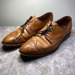 Allen Edmonds Player's Shoe Brown Leather Oxford Wingtip Mens Size 10.5D 9752